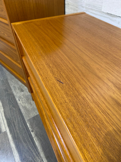 Danish Teak 2pc Dresser Set Jasper