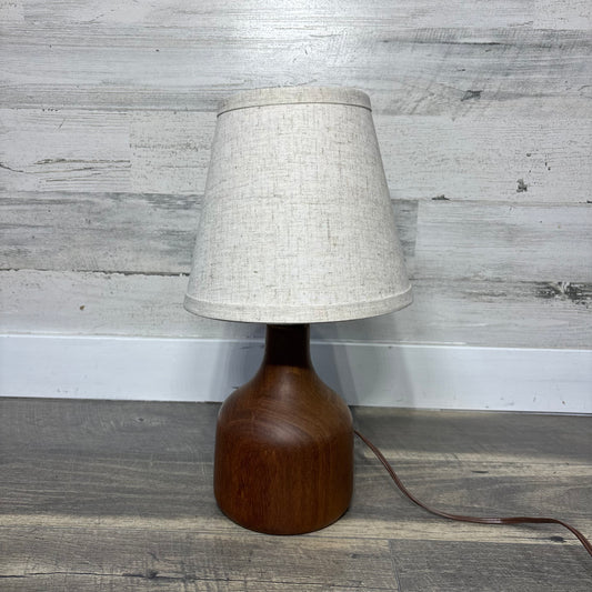 Mid Century Danish Teak Wood Table Lamp