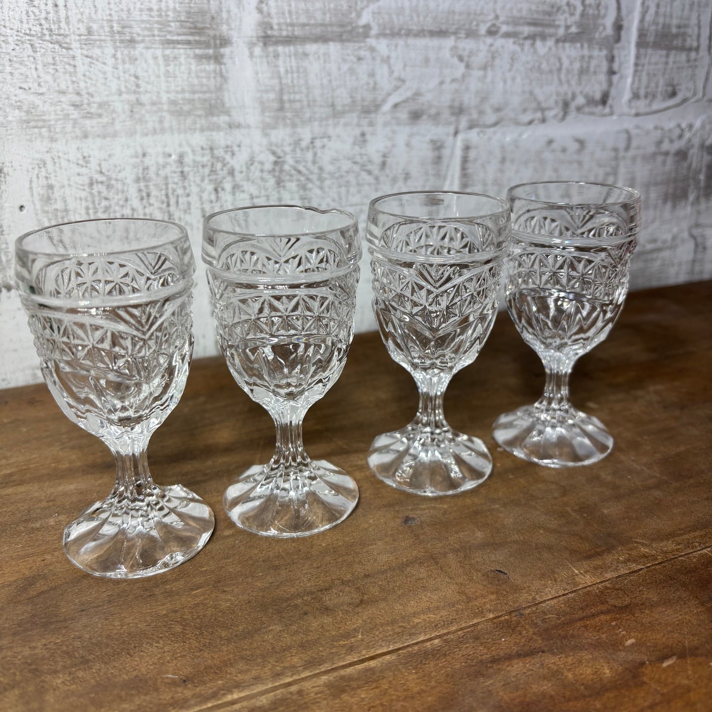 Zajecar D’Adriana Hand Cut Crystal Goblets Set of Four