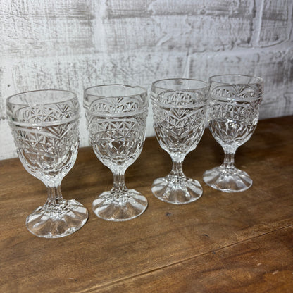 Zajecar D’Adriana Hand Cut Crystal Goblets Set of Four