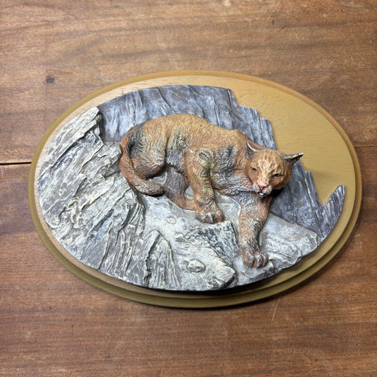 Vintage 1987 Avon American Wildlife Collection "Cougar" Wall Plaque