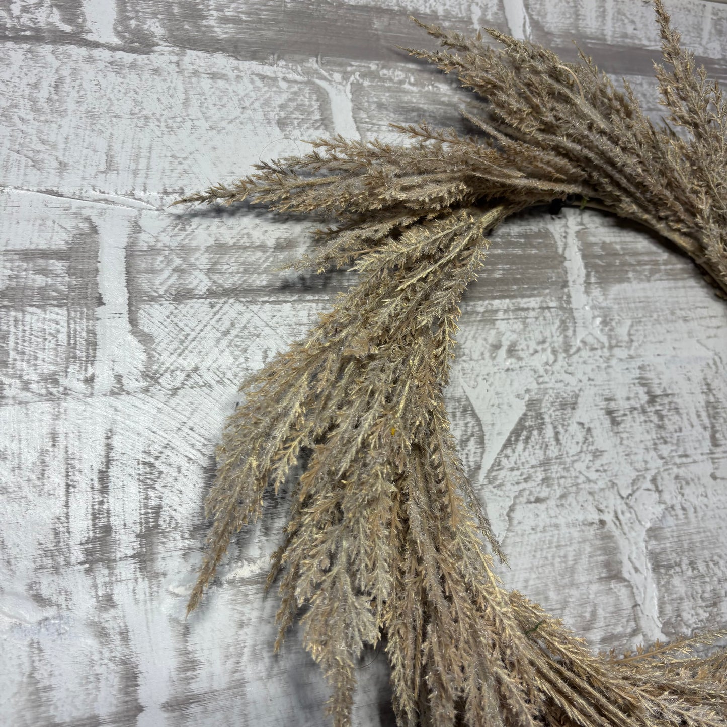 Faux Pampas Grass Boho Wreath