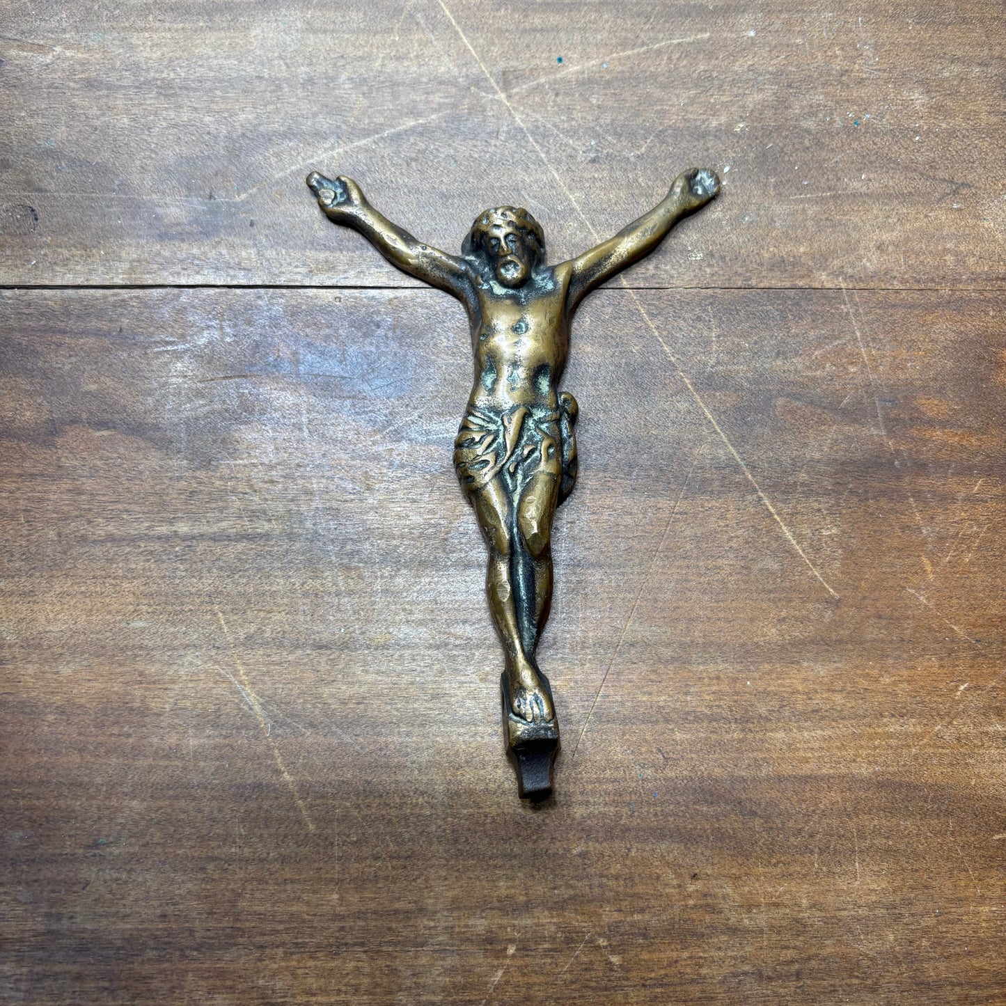 Vintage Brass Jesus Crucifix Corpus