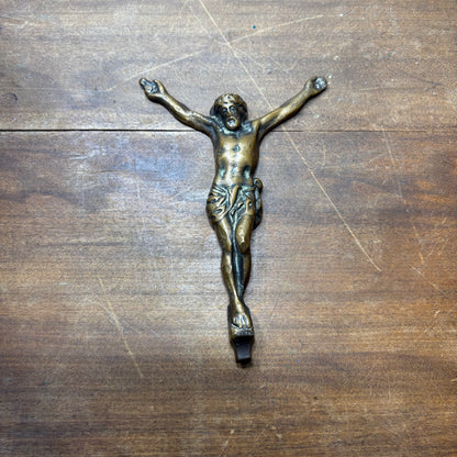 Vintage Brass Jesus Crucifix Corpus