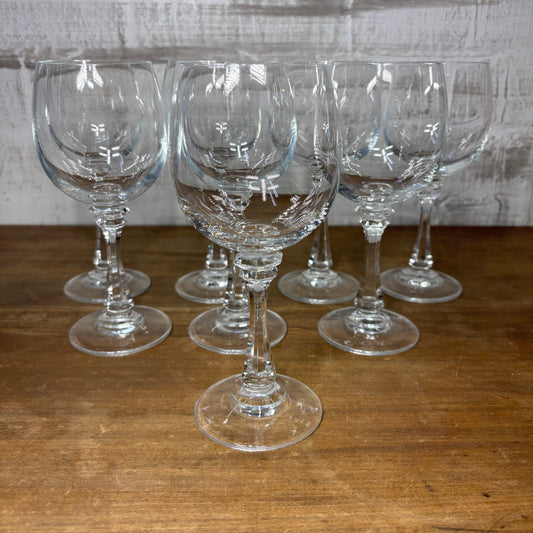 Vintage Crystal Glass Wine Glasses Set Of 8