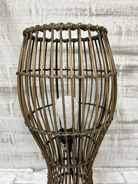 Mid Century Rattan Lamp