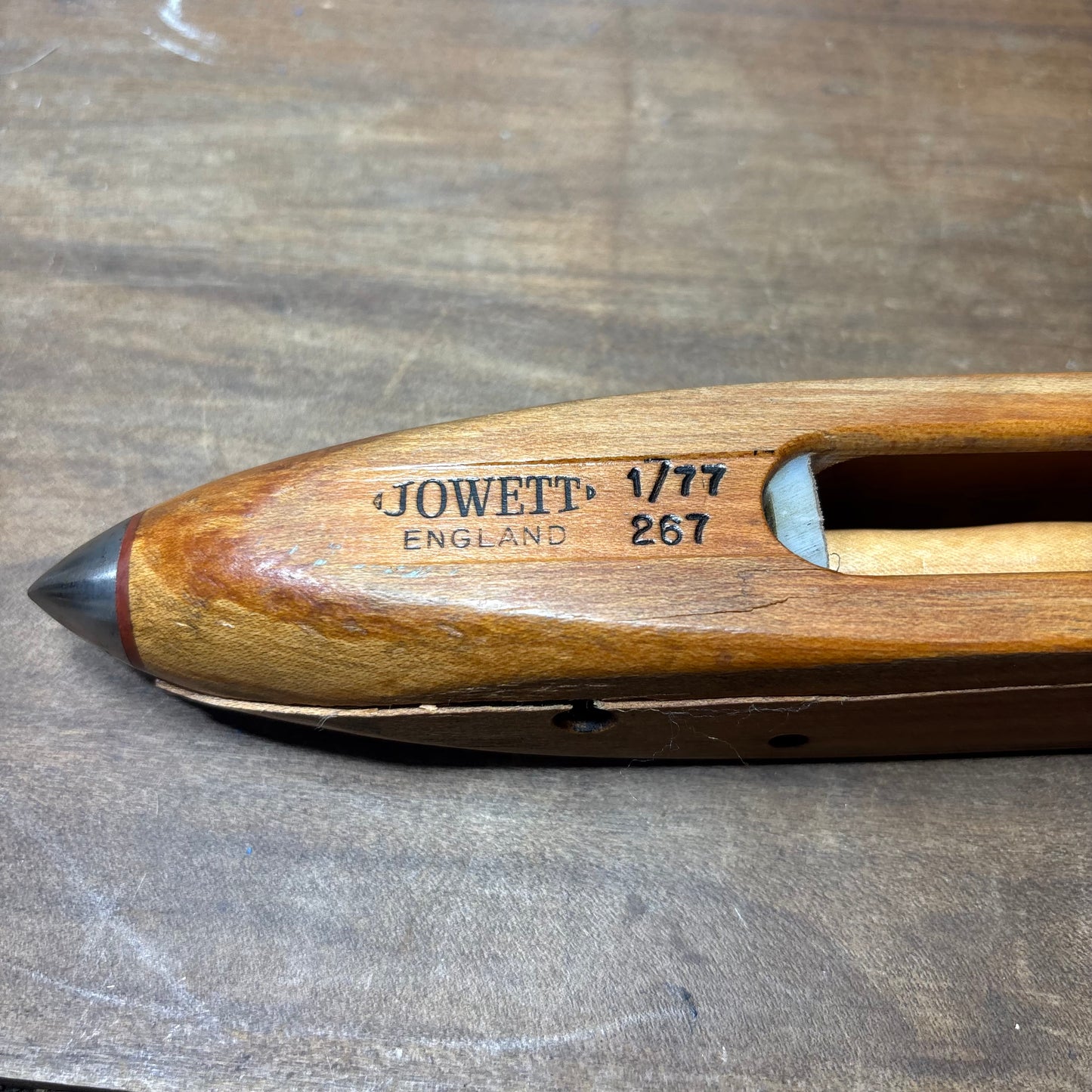 Vintage Wooden Flying Shuttle Weaving Loom Bobbin Holder