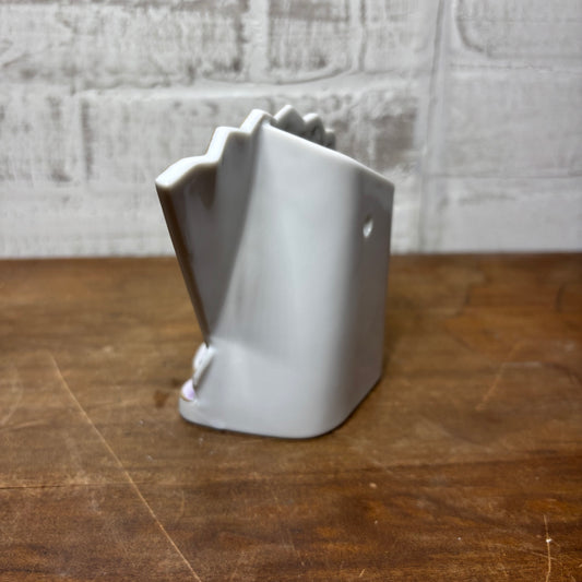 Vintage Porcelain Fan Shaped Decorative Holder