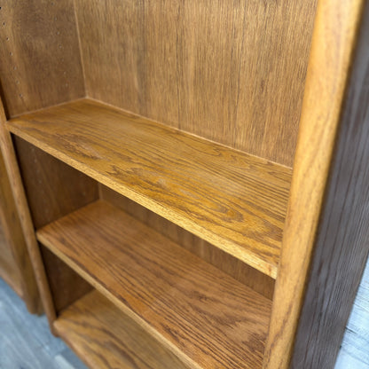 Set Of 3 Oak Bookshelves