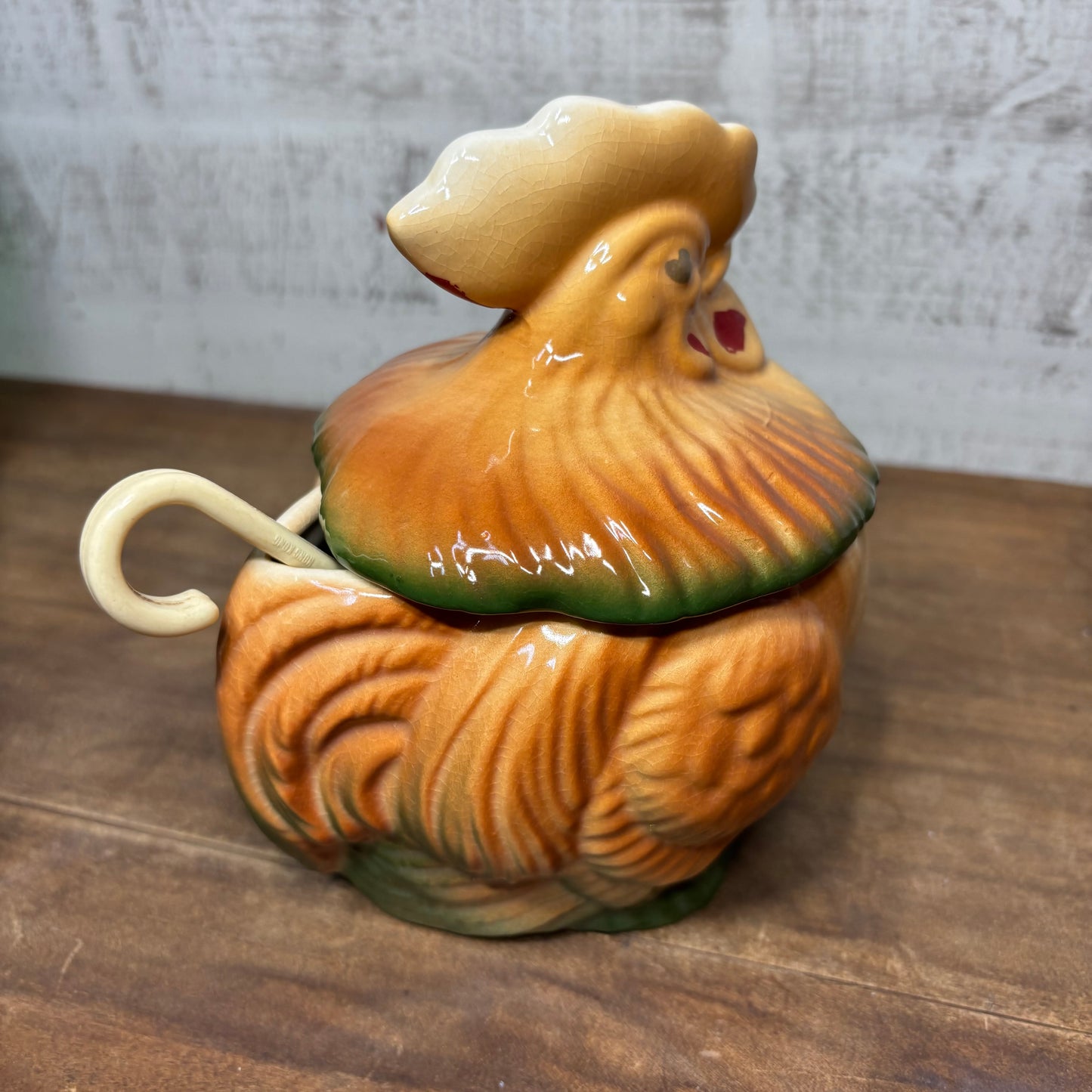 Vintage Rooster Ceramic Sugar Canister