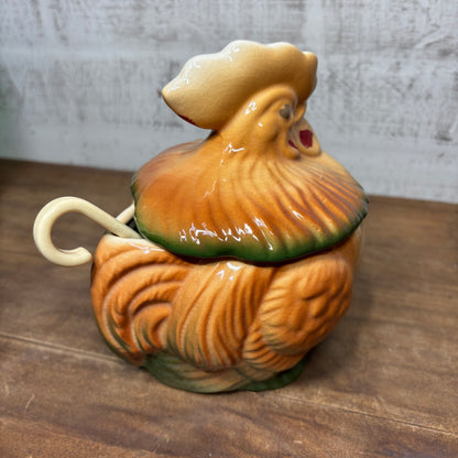 Vintage Rooster Ceramic Sugar Canister