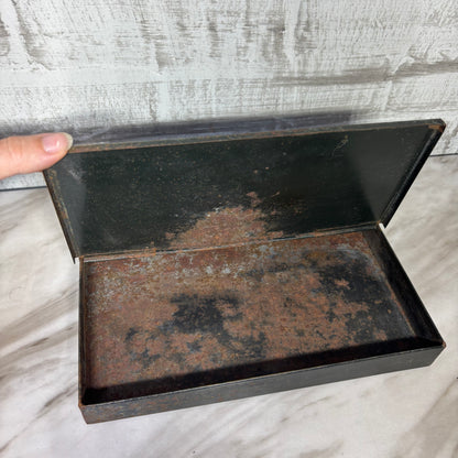 Vintage Metal Crumb Caddy or Wall Pocket with Leaf Design