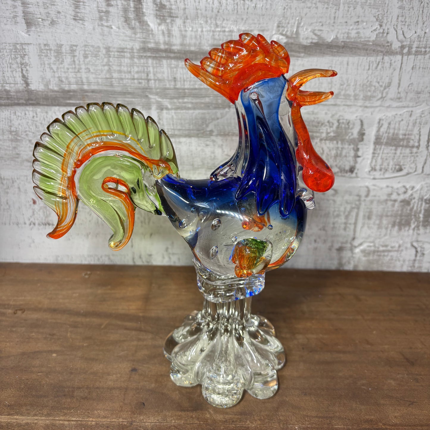 Vinci Dynasty Gallery Handblown Glass Rooster Figurine