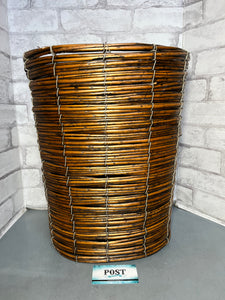 Rattan And Bamboo Tall Basket