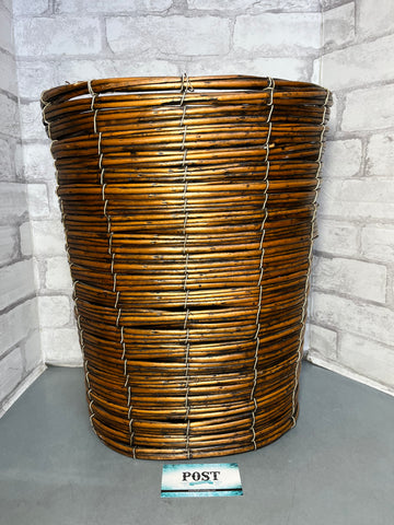 Rattan And Bamboo Tall Basket