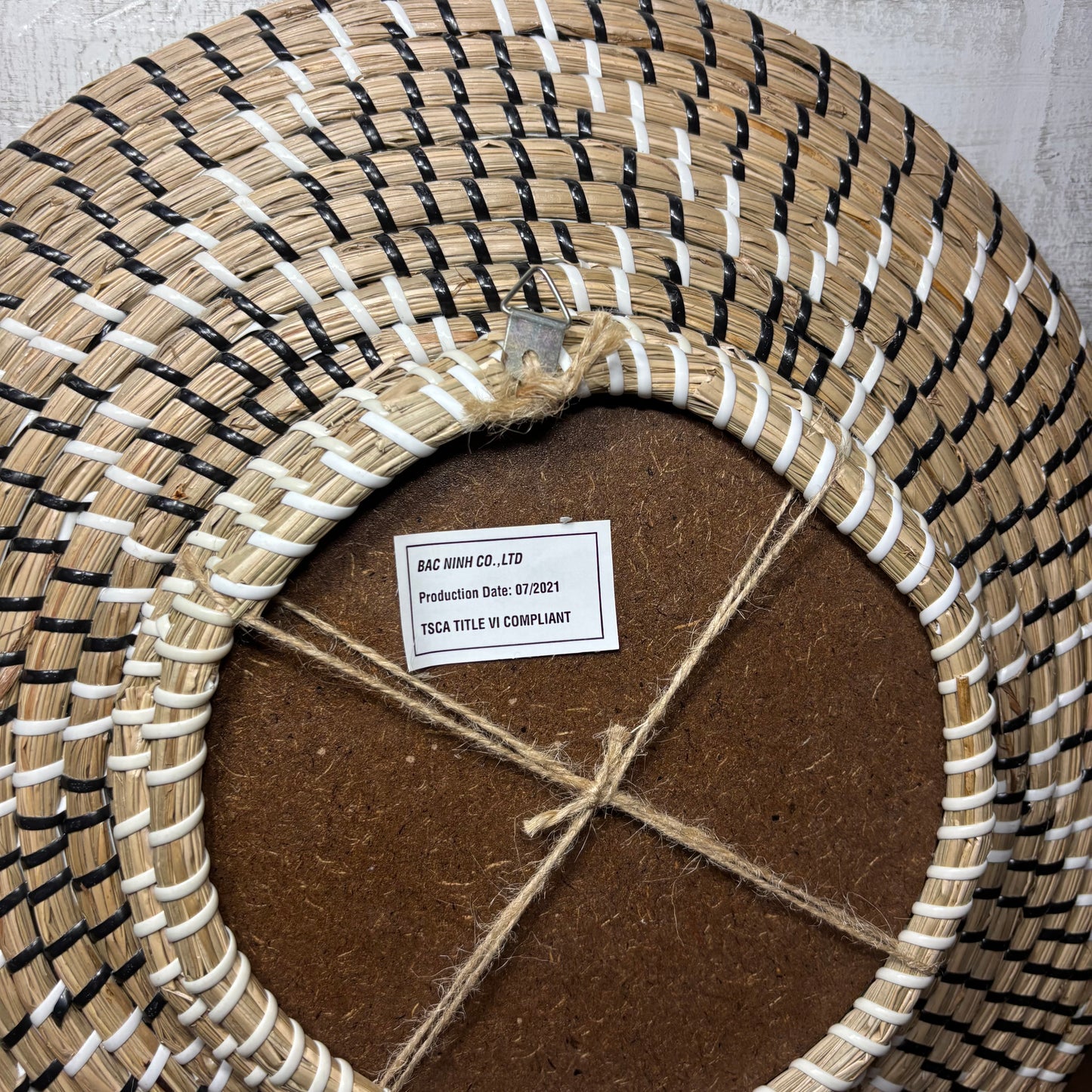 Boho Woven Circular Mirror