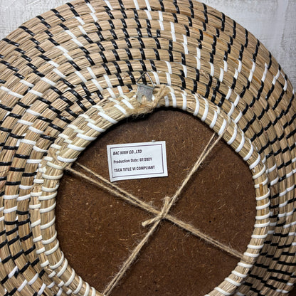 Boho Woven Circular Mirror