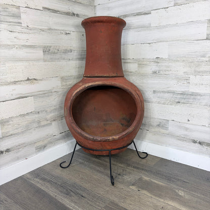 XL Clay Chiminea Fire Pit