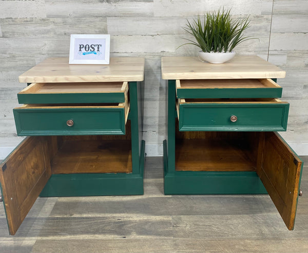 Dark Green Dresser & Nightstand Set