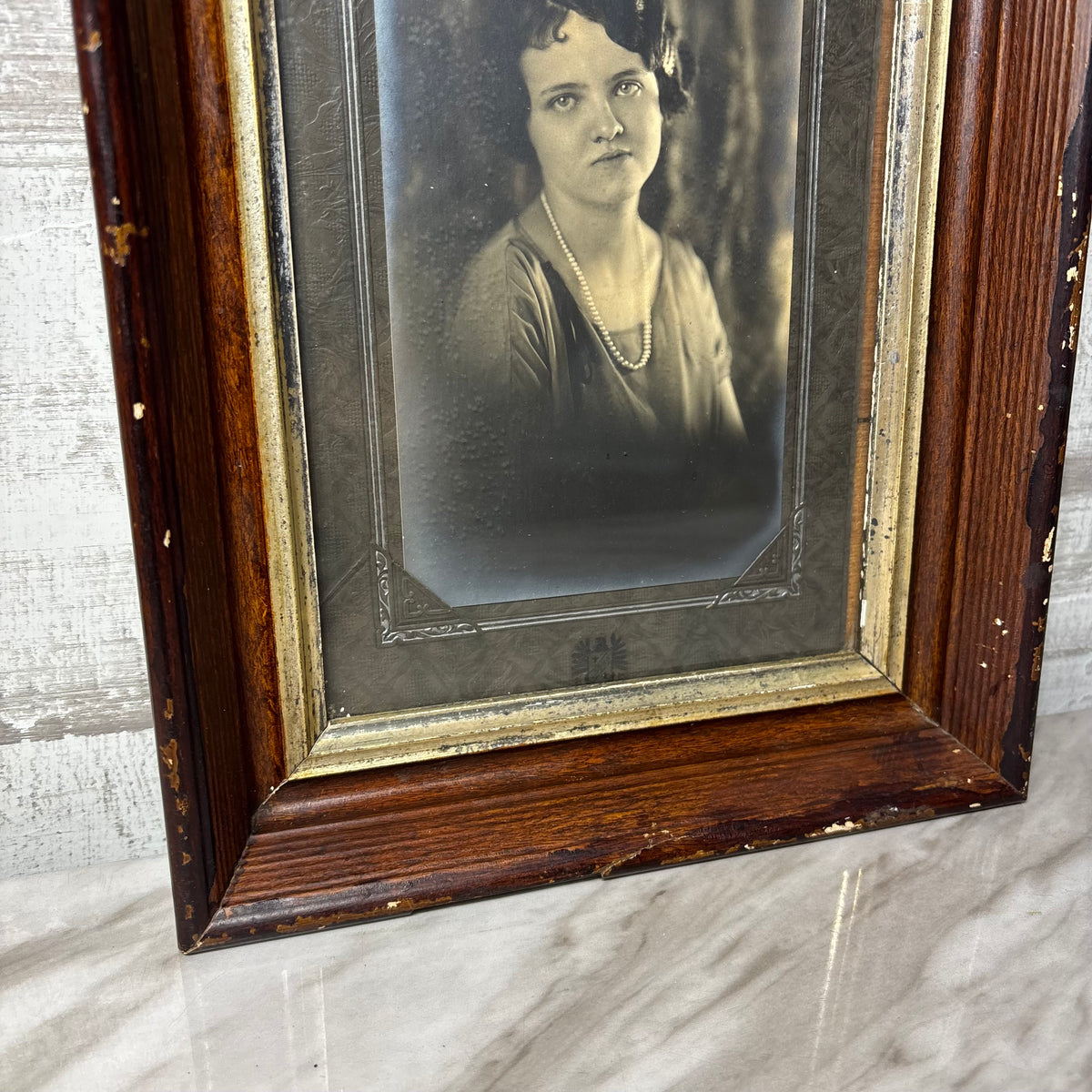 Vintage 1920s Lady Portrait Framed Photo