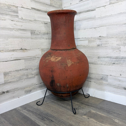 XL Clay Chiminea Fire Pit