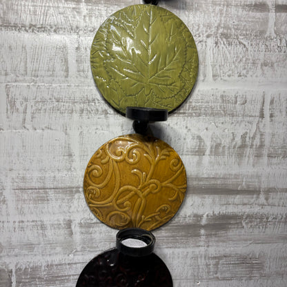 Vertical Multicolored Tea Light Hanging Candle Holder