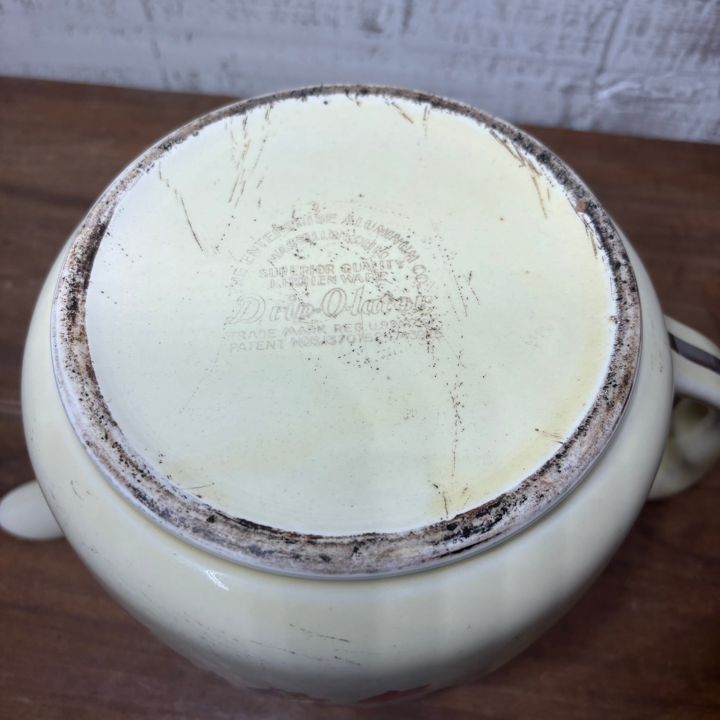 Antique Hall "Crocus" Meltdown Coffee Pot Planter Pot