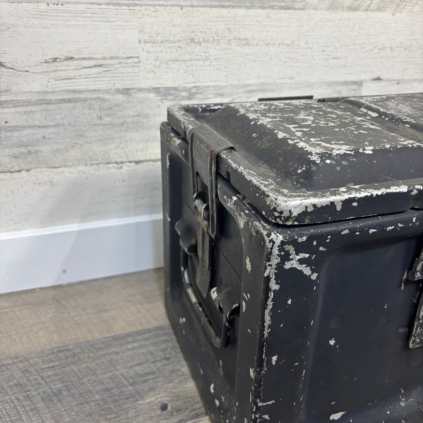 Vintage Metal Military Trunk Storage Trunk