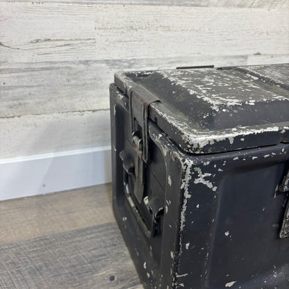 Vintage Metal Military Trunk Storage Trunk