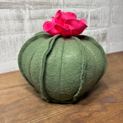 Hand Sewn Felt Plush Cactus (Pink)