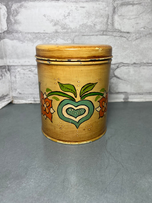 Vintage Flower Tin