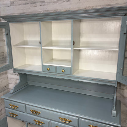 2pc Flint Ridge China Hutch