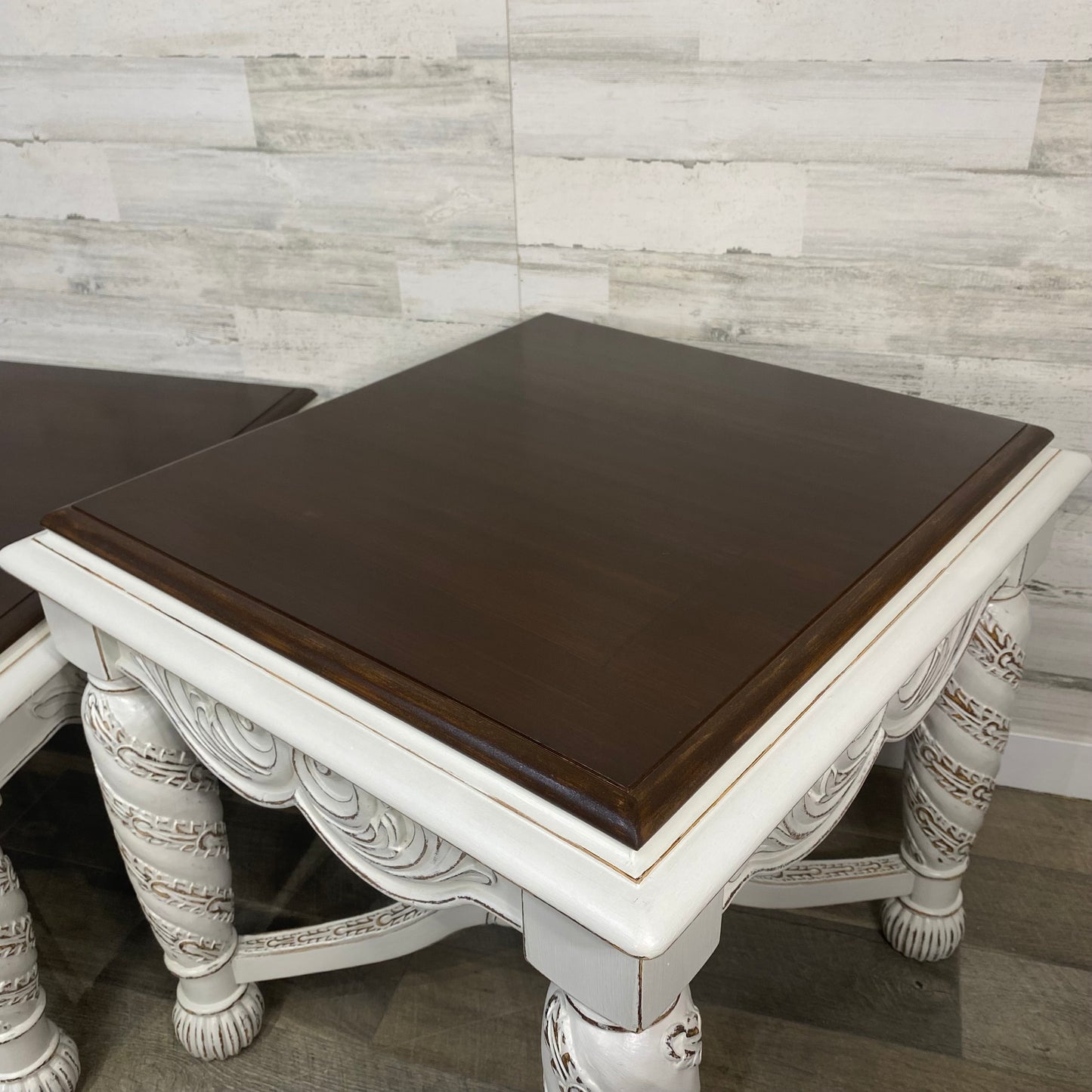 3pc White Coffee & End Table Set