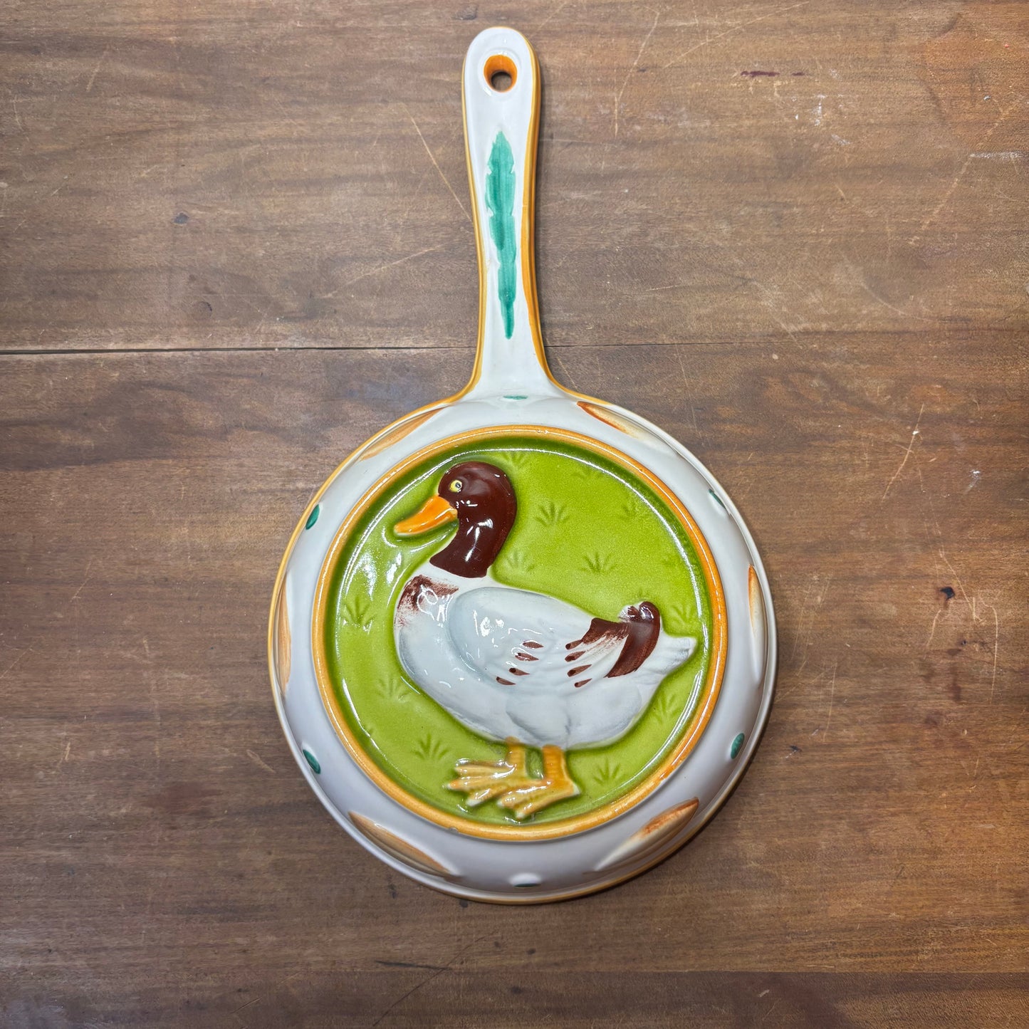 Vintage Ceramic Duck Skillet