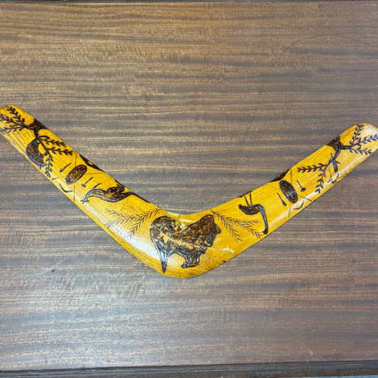 Antique Hand-Carved Boomerang