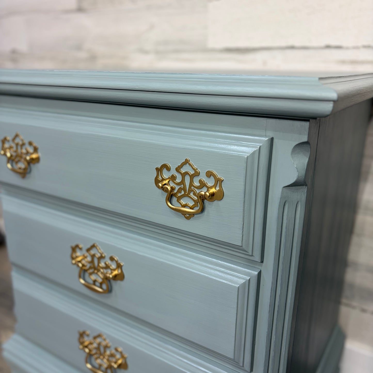 Set Of 2 Blue Gray Nightstands