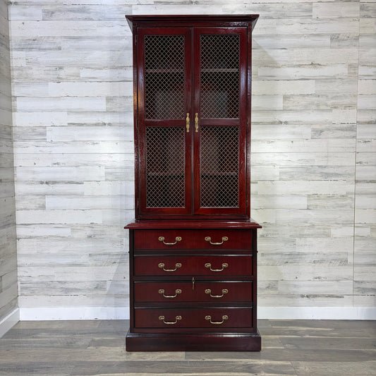 Vintage File Cabinet W/ Hutch