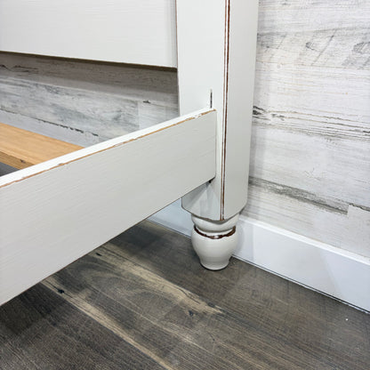 White Farmhouse Queen Bed Frame