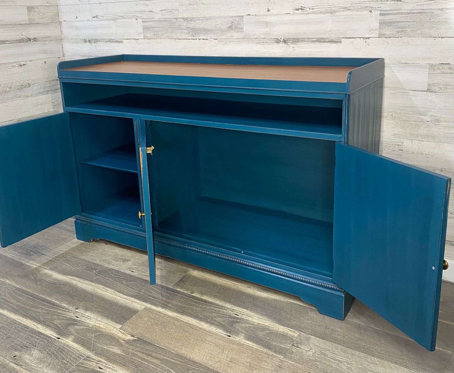 Vintage Blue Buffet Cabinet