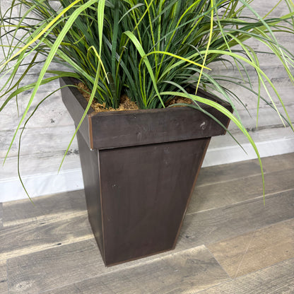 Large Faux Grass Potted Plant
