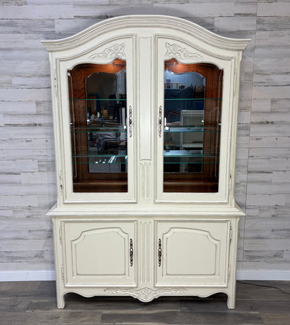 Cream 2pc China Hutch