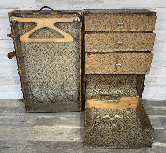 Antique Steamer Trunk Dresser HW Mountree