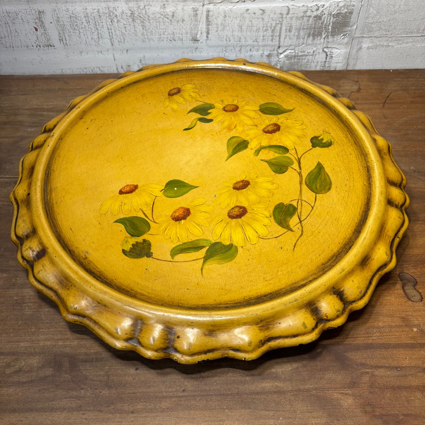 Mid Century Sunflower Lazy Susan