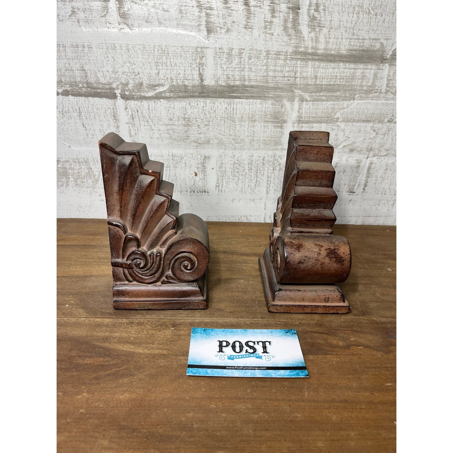 Melannco Scroll Decorative Book Ends