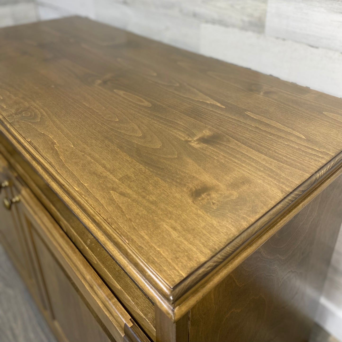 Oak TV Stand Storage Cabinet