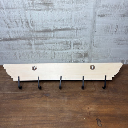 Hanging Wall Shelf W/ Five Hooks