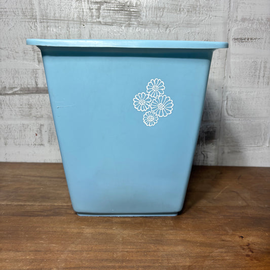 Vintage Rubbermaid Light Blue Vanity Waste Basket