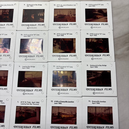 Vintage Boxed Set of 20 35mm “The Bay Area’s Key System” Interurban Film Slides