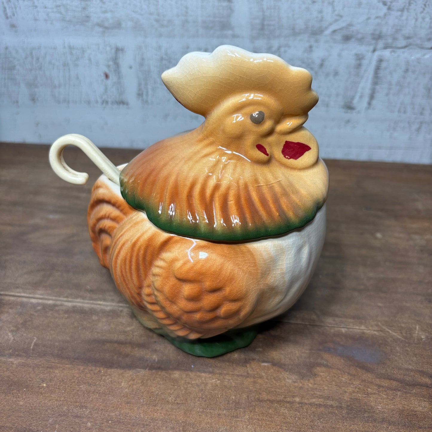Vintage Rooster Ceramic Sugar Canister