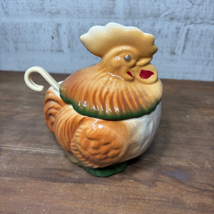 Vintage Rooster Ceramic Sugar Canister